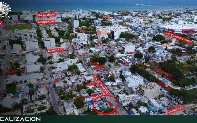 Terreno con construcción Gonzalo Guerrero - Playa del Carmen