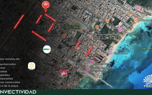 Terreno con construcción Gonzalo Guerrero - Playa del Carmen