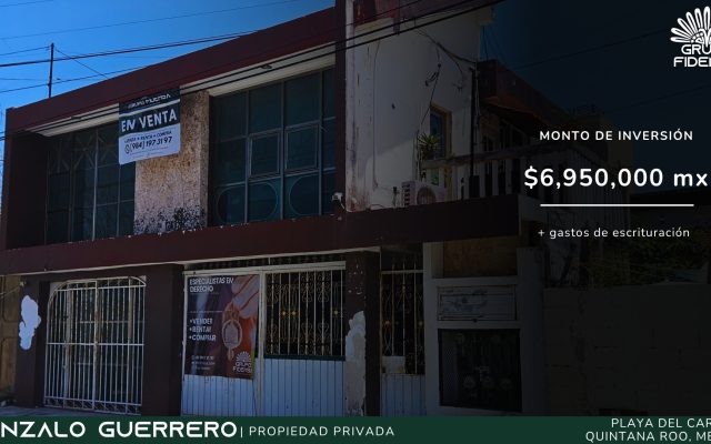 Terreno con construcción Gonzalo Guerrero - Playa del Carmen