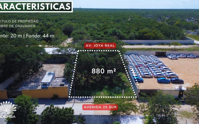 Terreno con doble frente  | Col. Bellavista, Playa del Carmen, Quintana Roo