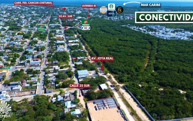 Terreno con doble frente  | Col. Bellavista, Playa del Carmen, Quintana Roo