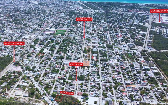 Terreno en Playa del Carmen. 919.50 m² Av. 11 Sur, Bellavista