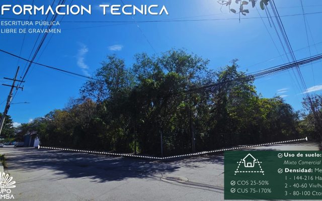 Terreno en venta en Playa del Carmen – 4,914 m² | Ubicación estratégica con alto potencial comercial